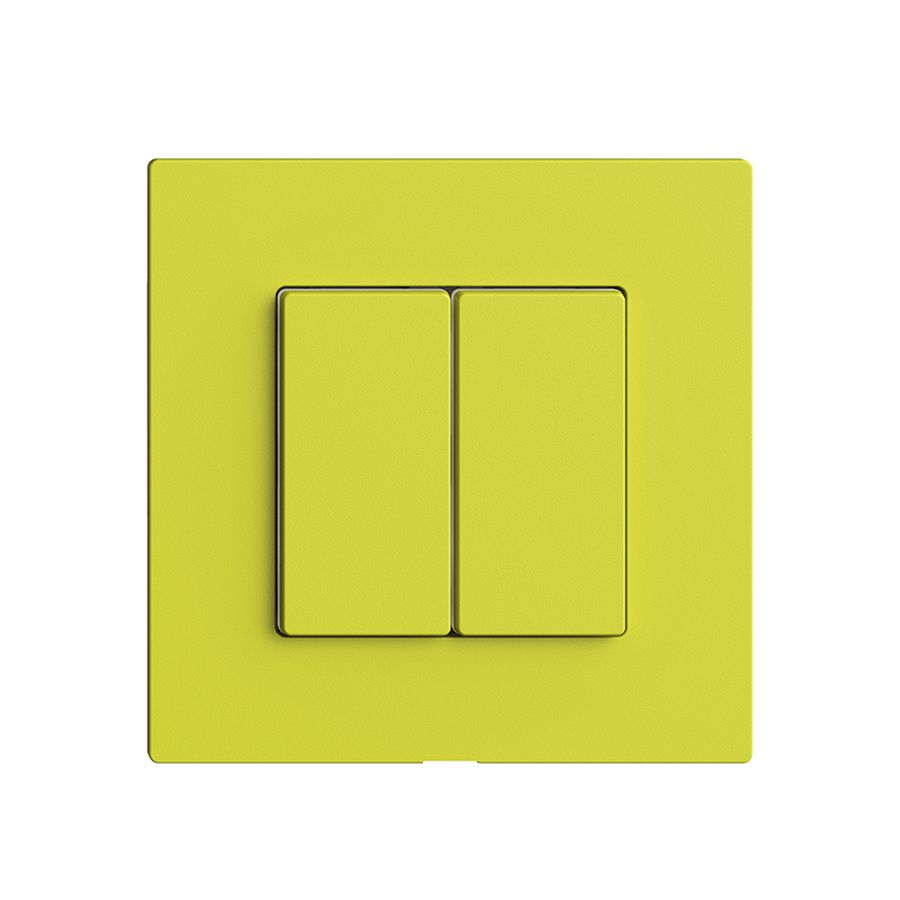 Abdeckset zu Druckschalter 2K/2T Edue Wiser lemon