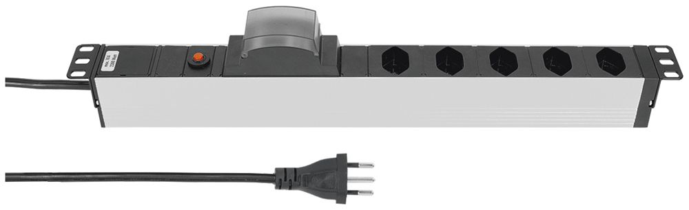 Prise multiple Steffen ALU MODULAR 5×T13 3m noir