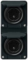 UP-Kombination robusto 2×Steckdose T15 86×146mm schwarz