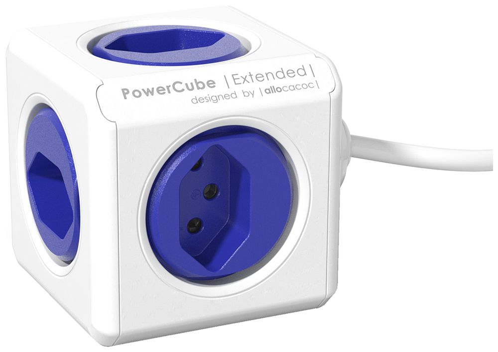 Fiche multiple PowerCube Extended 4×T13 1.5m 3×1mm² bl