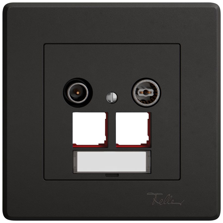 Prise multimédia ENC TV-R EDIZIO.liv SNAPFIX® EASYNET p.2×RJ45 S-One 4dB no