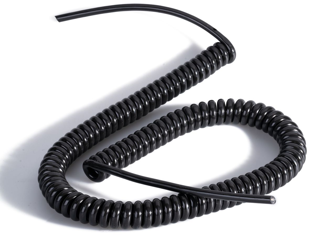 Etiro-Spiralkabel halogenfrei 3×1.5mm² schwarz