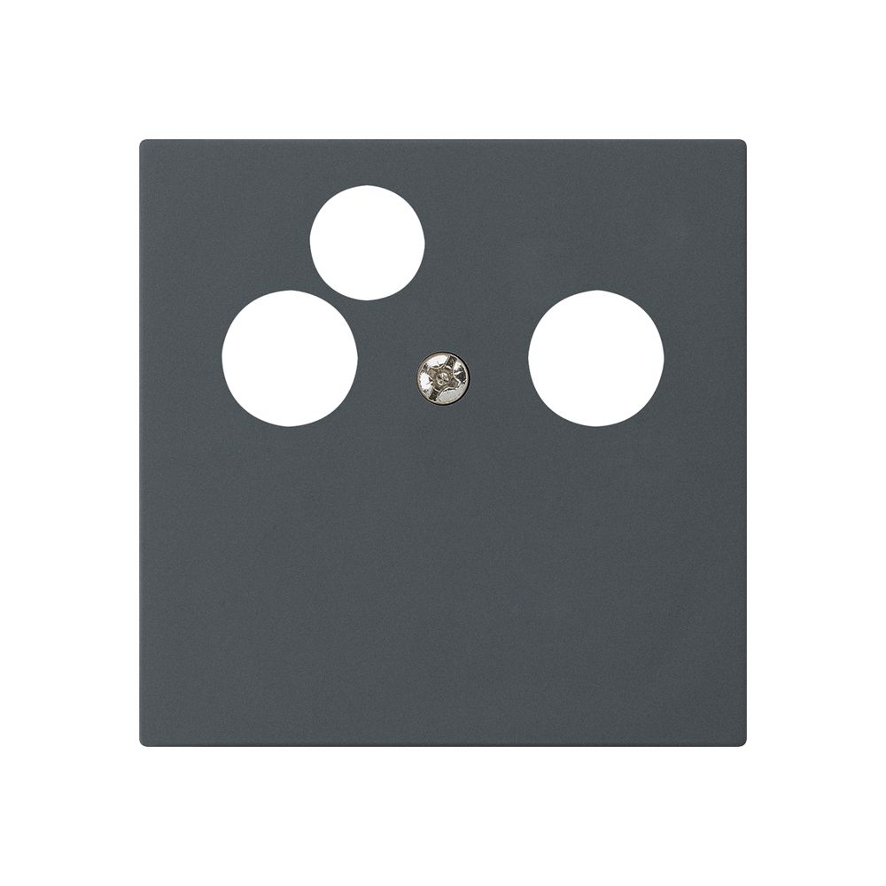 Frontplatte kallysto zu R&M HWS anthrazit 3×Koax Daten