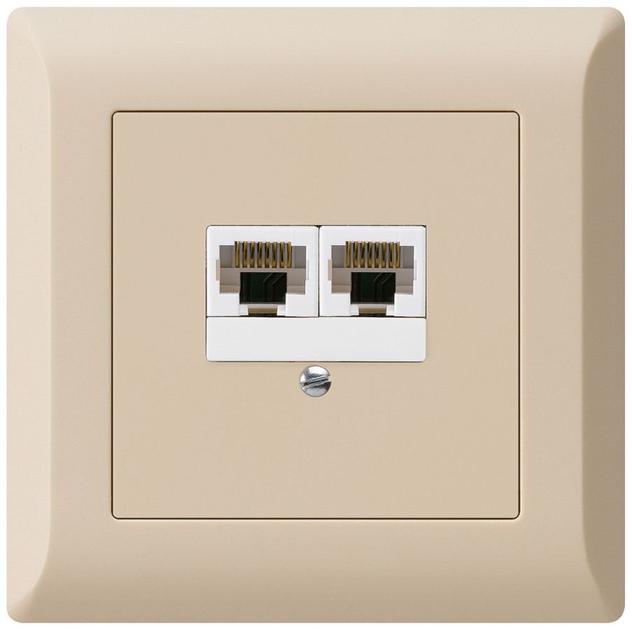 UP-Dose kallysto.line 2×RJ45u getrennt beige