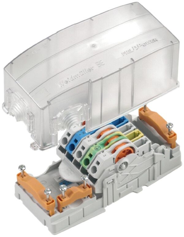 Energiebusverteiler Weidmüller FieldPower PowerTerminal mit transparenter Haube