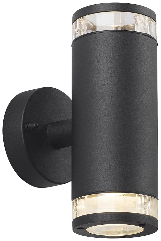 Applique Nordlux Birk 2×GU10 28W IP44 Ø90mm nero