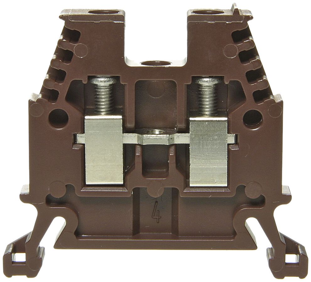 Morsetto di passaggio componibile Woertz 0.5…4mm² 32A 1000V vite 2×1 DIN 35mm ma