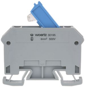 Borne sectionneuse de neutre Woertz 6mm² h49 gris