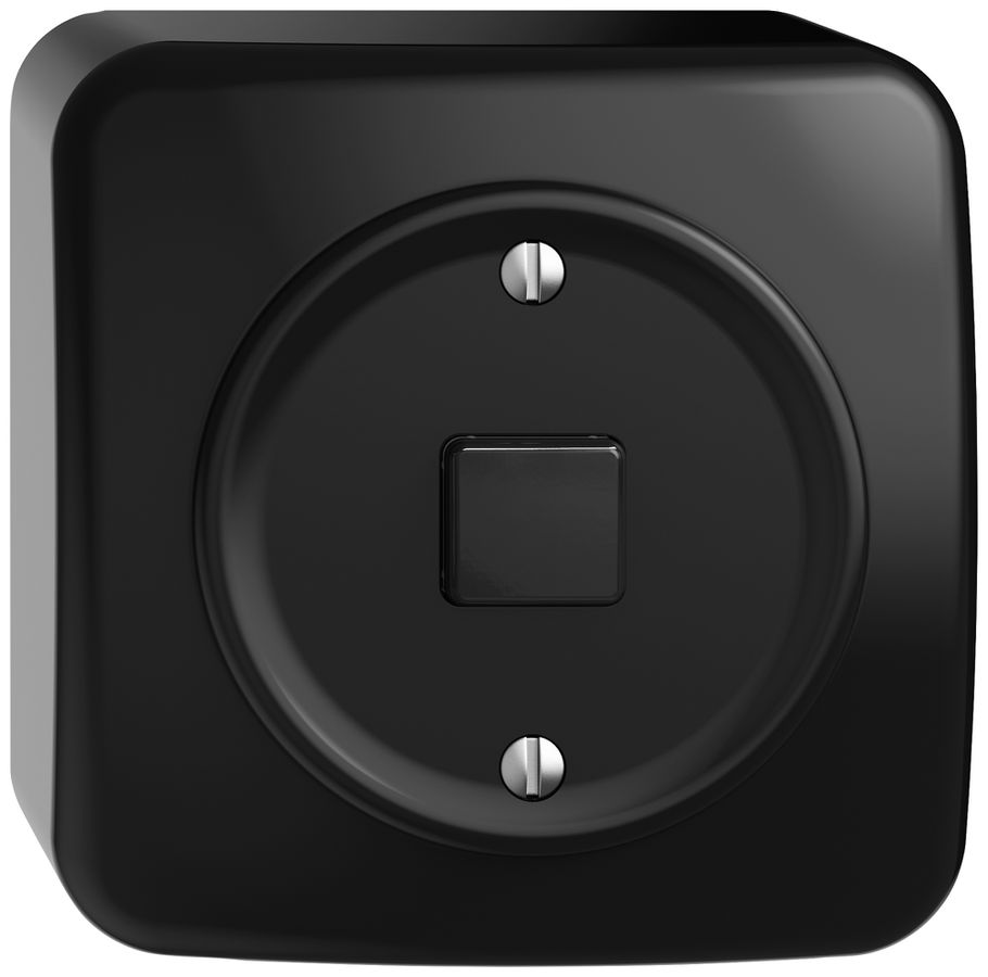 Interrupteur à poussoir AP STANDARDdue Wiser SNAPFIX® 1 touche no