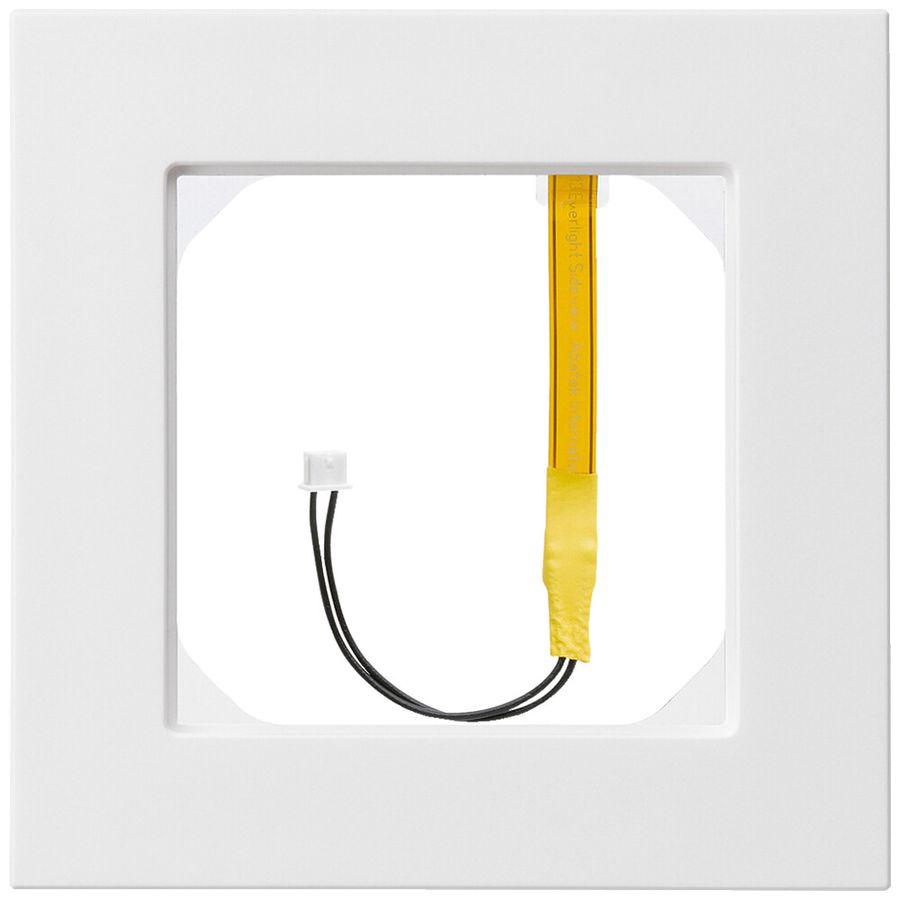 Telaio di copertura kallysto.pro 1×1 bianco per illuminazione verde
