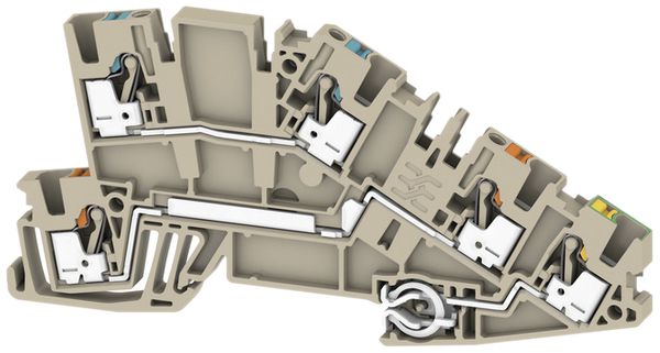 Borne d'installation Weidmüller AITB 2.5 N-L-PE PUSH IN 3 étages