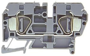 Borne de passage joignable WZ 0.5…6mm² 50A 600V ressort 2×1 rail DIN 35mm gr