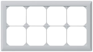 UP-Abdeckrahmen kallysto.line 2×4 hellgrau horizontal 152×272mm