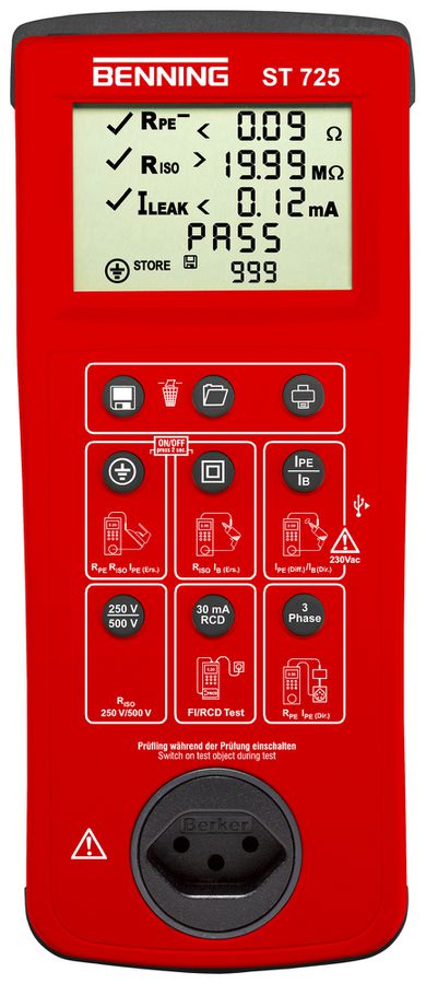 Gerätetester Benning ST 725 500VUC 0.25…20mA 0.05…20Ω