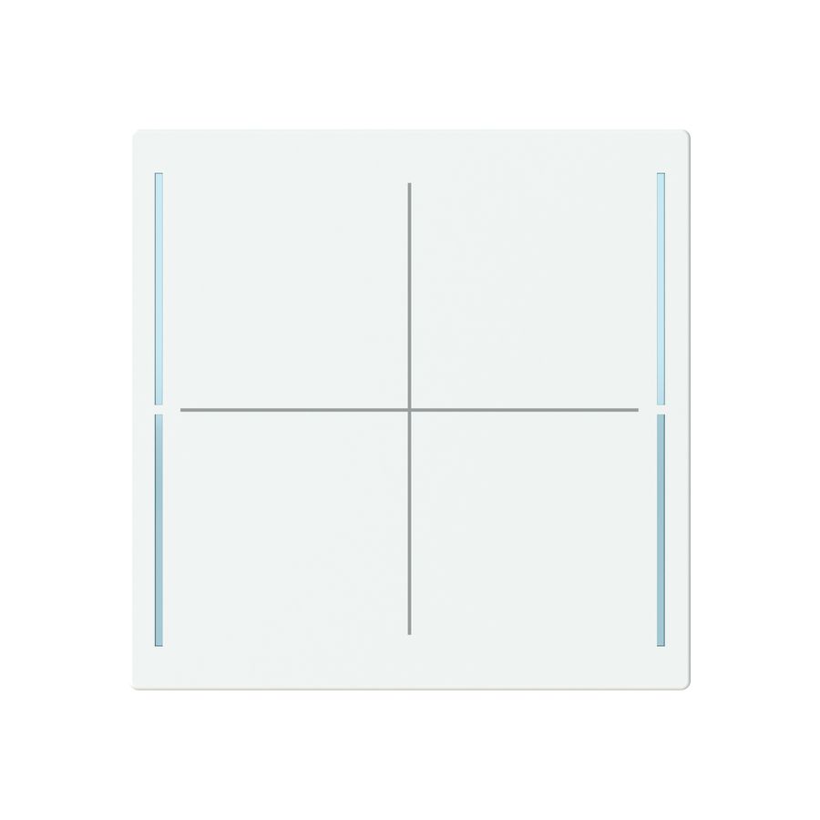 Tasterabdeckung ABB SIDUS touch 4-fach weiss
