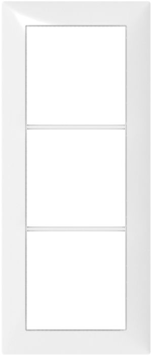 Cadre de recouvrement SIDUS 3×1 blanc brillant
