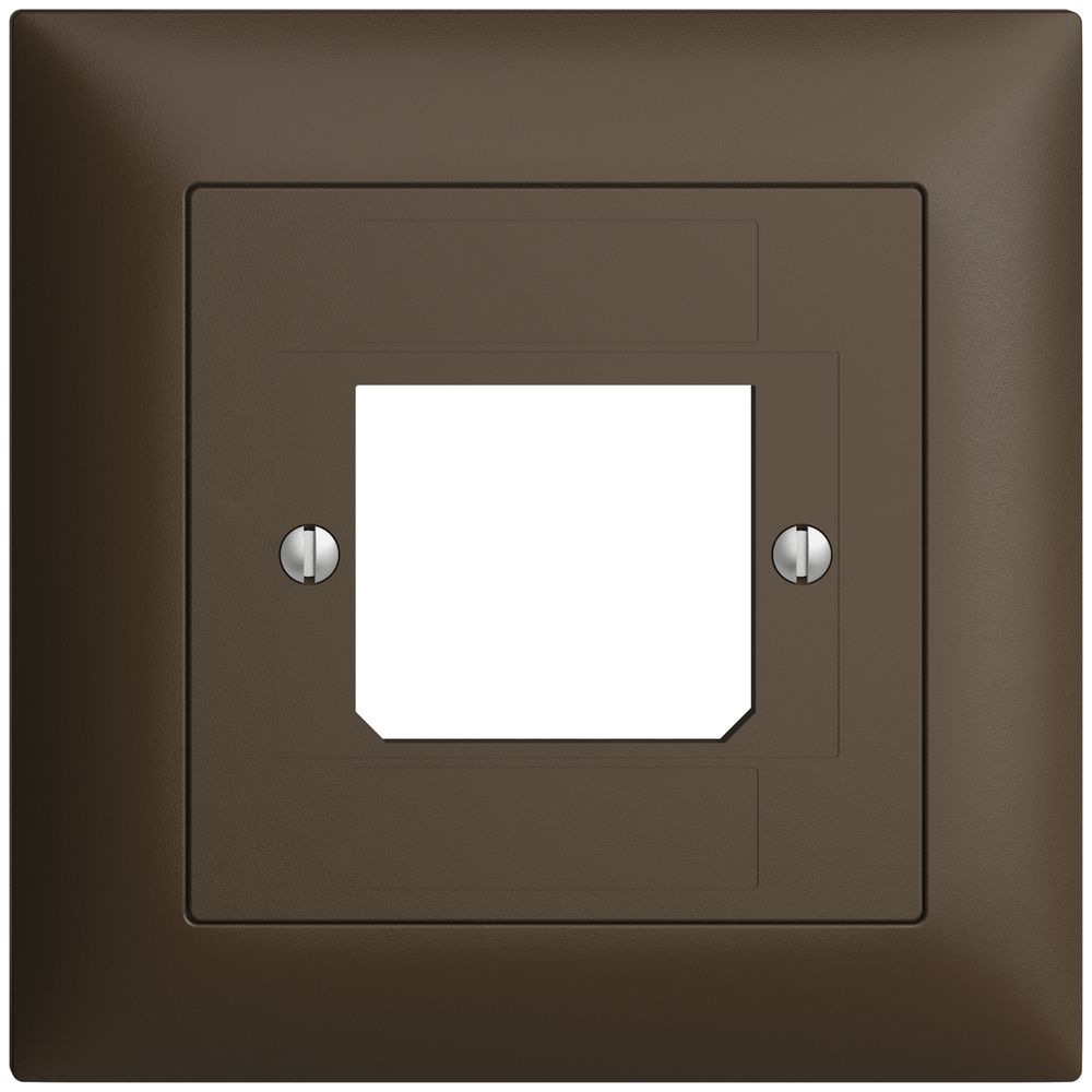 Frontset EDIZIOdue coffee 88×88mm 1×TT 3×RJ