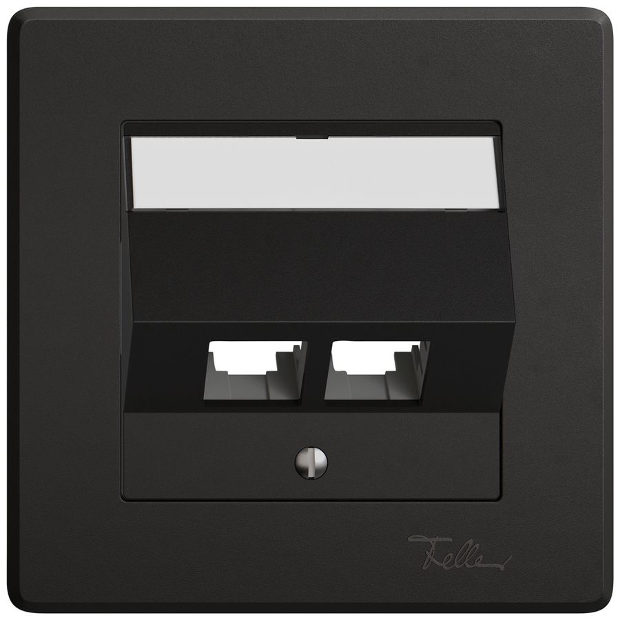 UP-Montageset EDIZIO.liv EASYNET S-One SNAPFIX® schräg 2×RJ45 sz