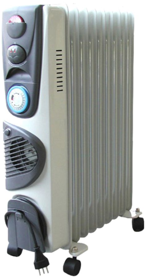 Oelradiator Modell 9D 2000W weiss/grau