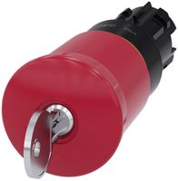 Poussoir Siemens SIRIUS ACT ISO serrure CES Ø40mm rouge plastique