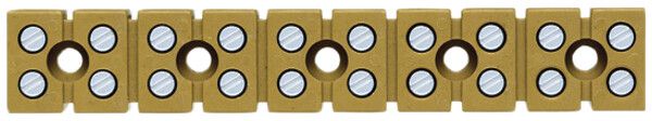 Barrette de bornes WM MK connexion à vis 2.5mm² 400V 24A 10L 91.25mm jaune