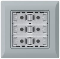 UP-Taster KNX KLI f.6×Tasten 6×Betätigungspunkte LED grau