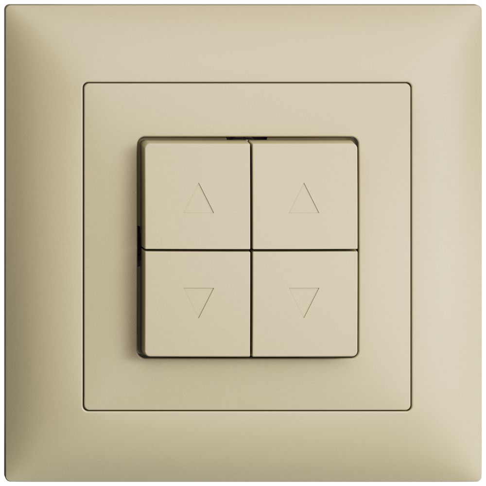 UP-Frontset EDIZIOdue FMI vanille für Storentaster/-schalter