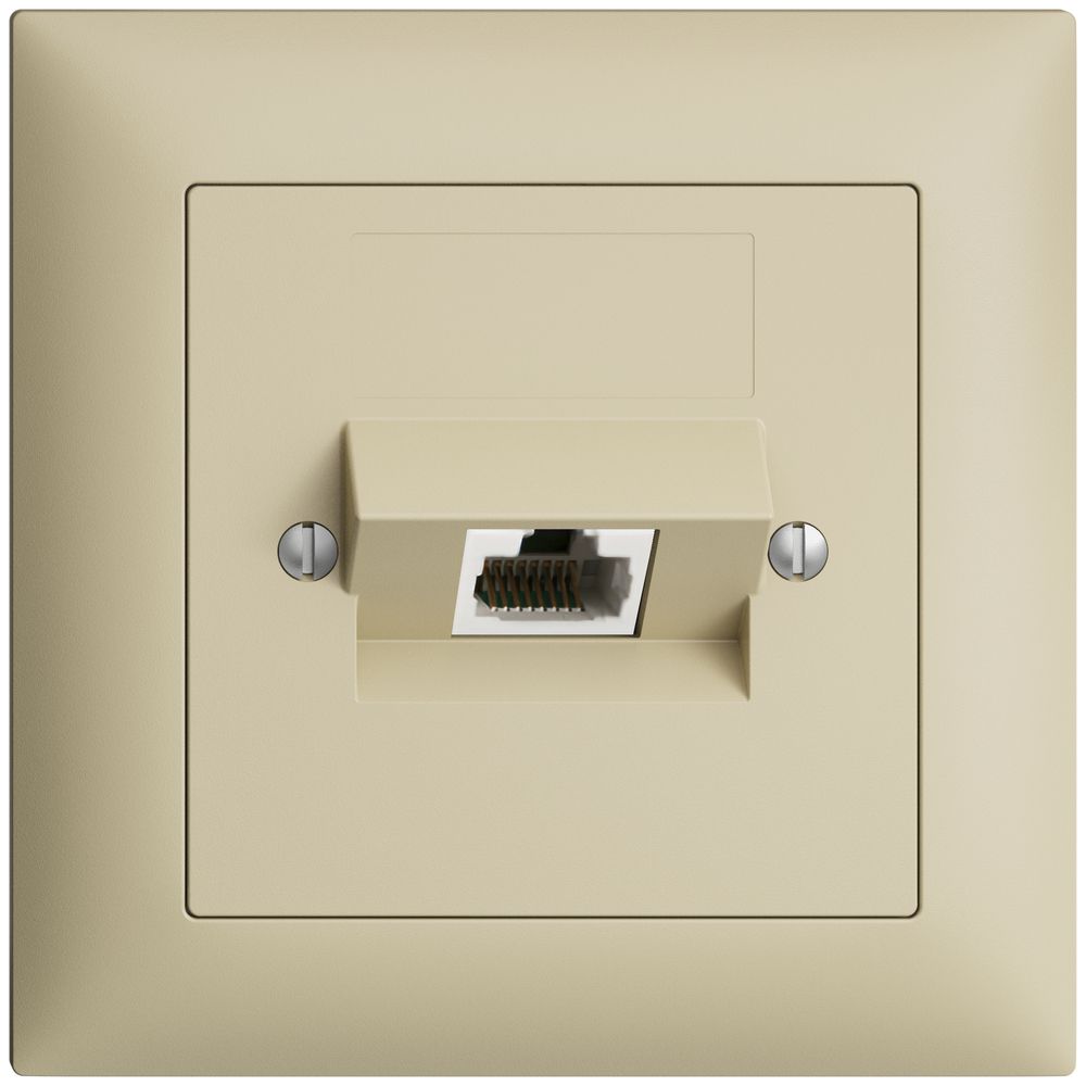 Prise ENC 1×RJ45/u 4P ITplus EDIZIOdue vanille