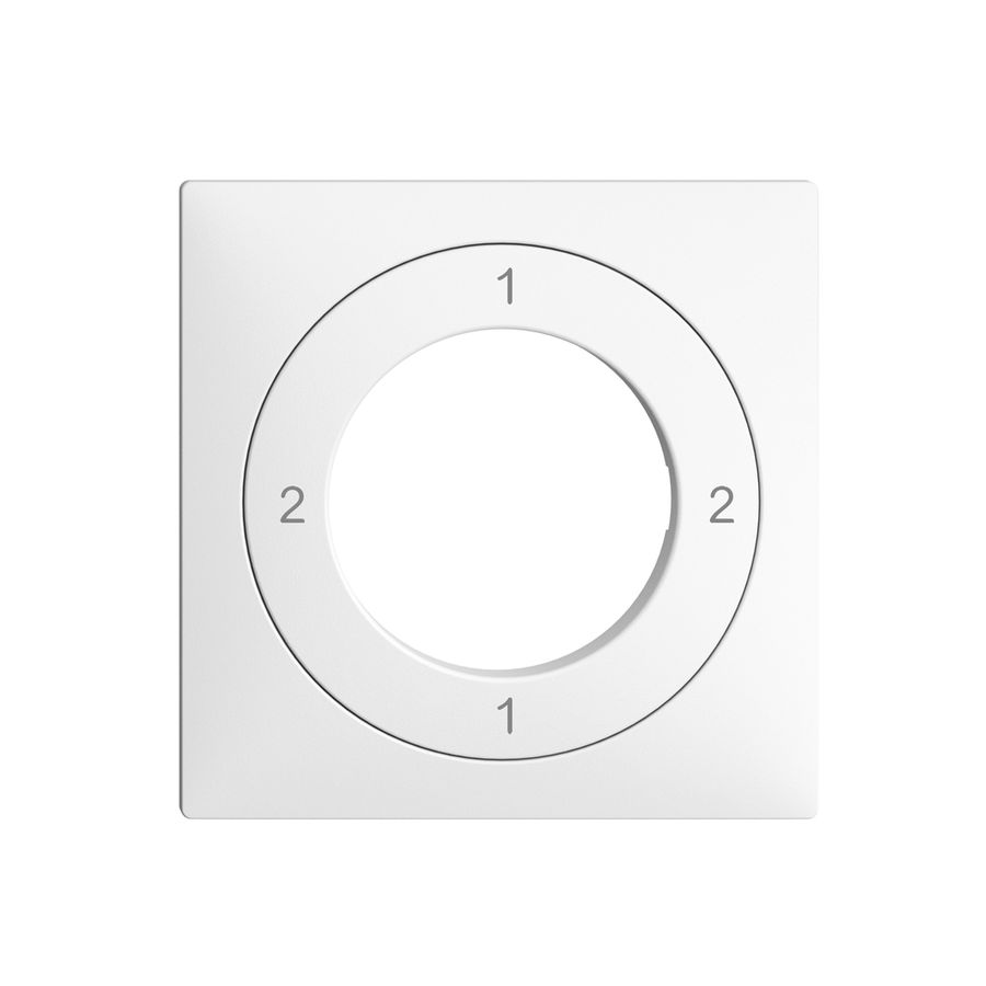 Frontset EDIZIOdue 2-1-2-1 weiss 60×60mm für Schlüsselschalter