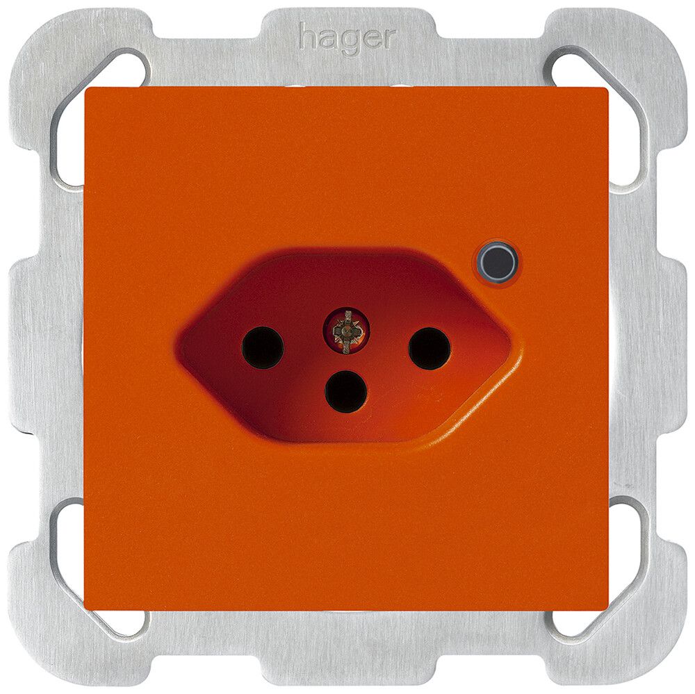 Presa INC Hager kallysto 1×T13 illuminato B arancione