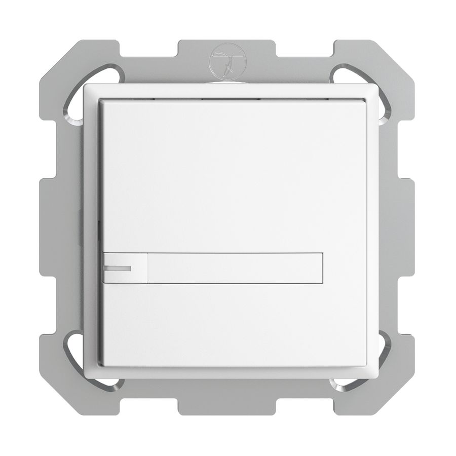 Poussoir ENC KNX 1× EDIZIOdue blanc RGB avec LED avec insert papier