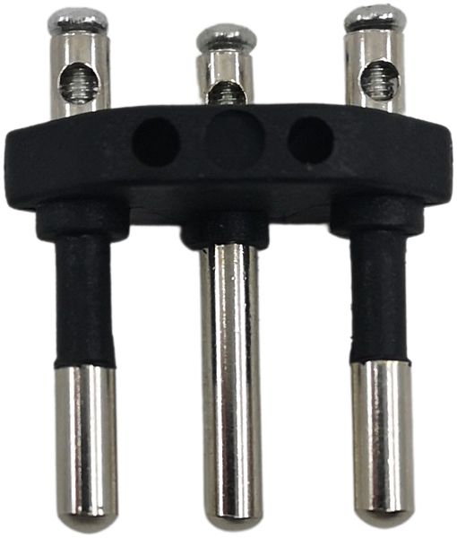 Fiche mobile type 12 ELBRO 230V 10A Ø9.5mm noir