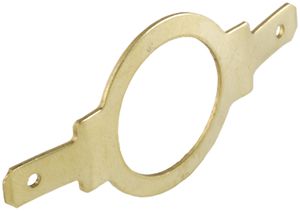 Erdungslasche AGRO M16 zu EMV-Kabelverschraubung Messing vernickelt