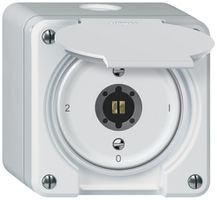 Interrupteur à clé AP robusto commutateur 16A 250V 86×86mm blanc