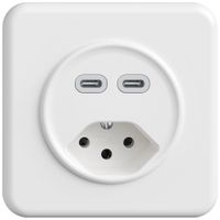 UP-USB-Ladesteckdose STANDARDdue SNAPFIX® USB C+C/T13 3A 230V AC ws