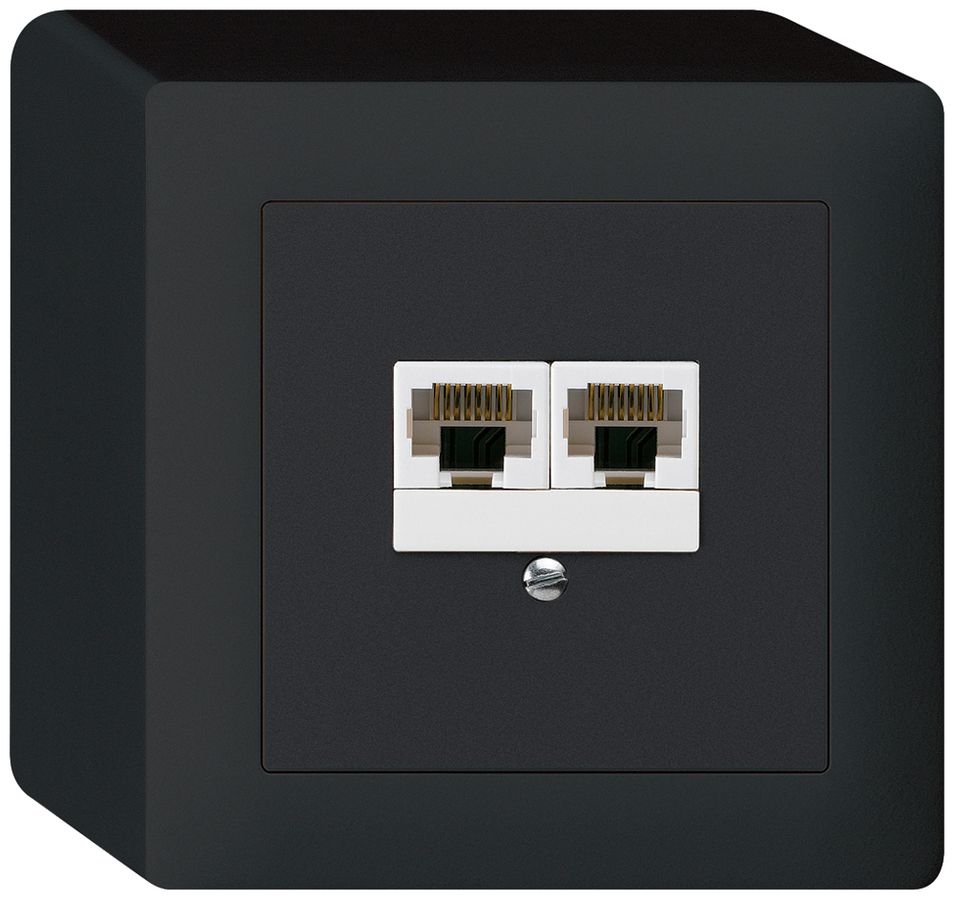 AP-Dose kallysto 2×RJ45u parallel schwarz