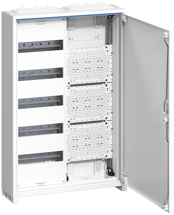 AP-Feldverteiler Hager univers 5-reihig 60TE Tür IP44 550×800×160mm