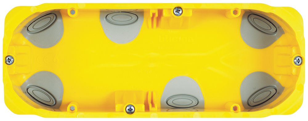 Hohlwanddose Legrand Axolute für 6 Module, gelb