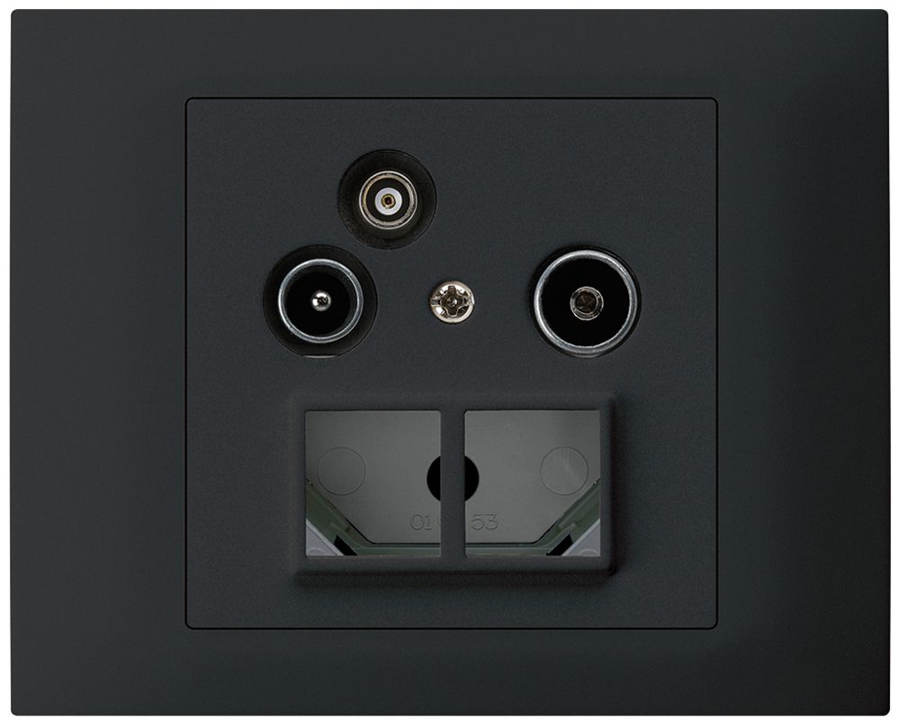 EB-Antennendose TV-R-Daten HMS kallysto 19dB schwarz