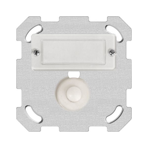 Poussoir de sonnerie ENC A/1P blanc, avec porte-étiquette
