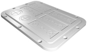 Flanschplatte Rittal AX, metrische Vorprägung, 301×221mm, Kunststoff