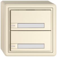 AP-Universaltaster EDIZIO.liv UNI SNAPFIX® m.LED RGB 2× 1-Tbed.Pap.cr