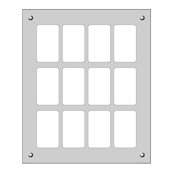 Montageplatte FLF 3×4 Al weiss FH