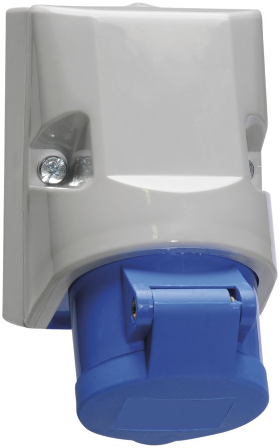 AP-Steckdose CEE Bals 3P 16A 230V 6h blau IP44 vernickelt Quick C.