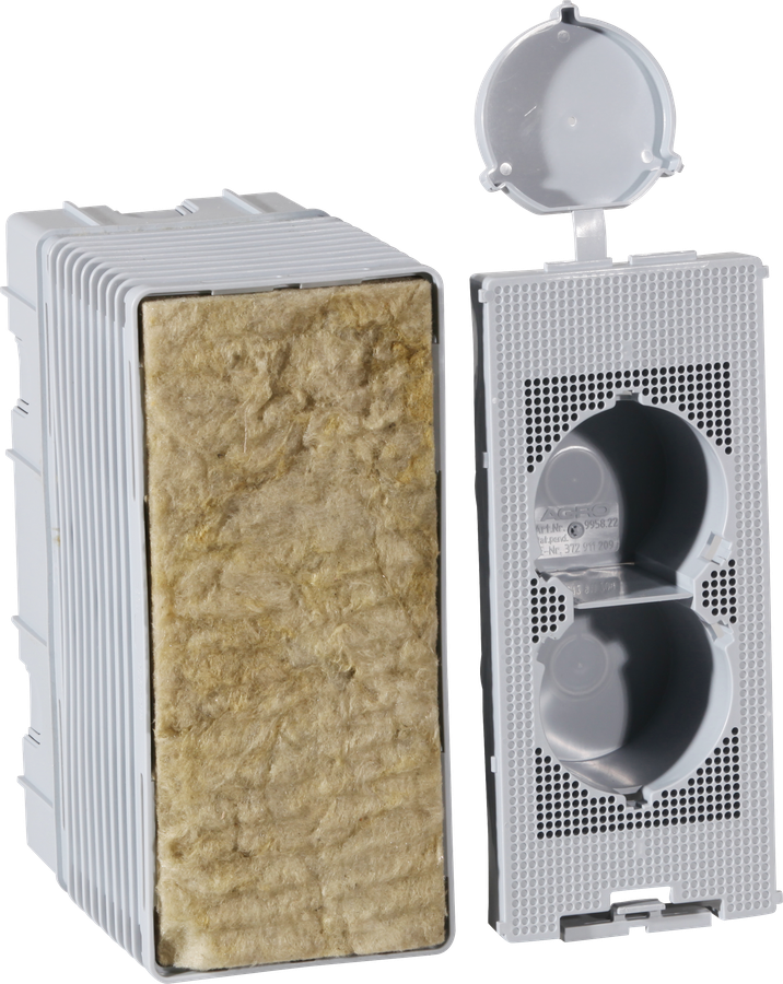 Geräteträger AGRO mit UP-Dose Gr.I-I für isolierte Fassaden 60…160mm