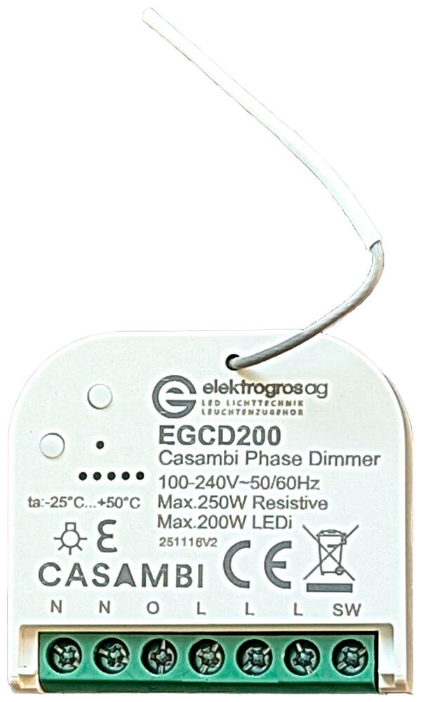 Controllo dell'illuminazione Elektrogros CASAMBI IP20 IN:100…240V OUT:230V REG