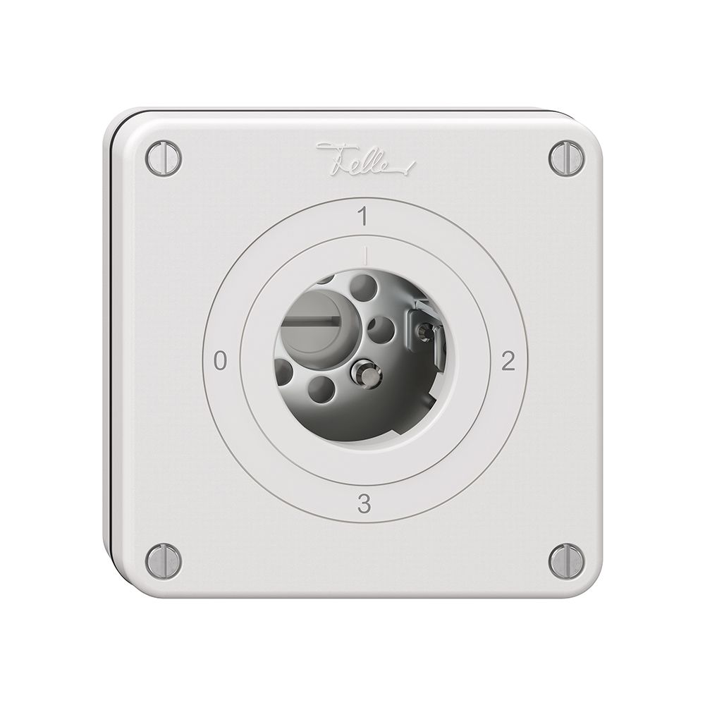 Interrupteur rotatif NUPU NEVO, 5/1L, sans cylindre, KS, 0-1-2-3, blanc