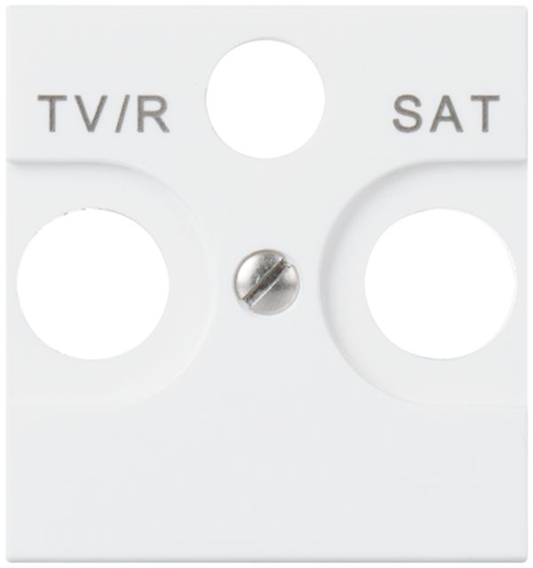 Frontplatte MOS TV/FM/SAT weiss 2 Module