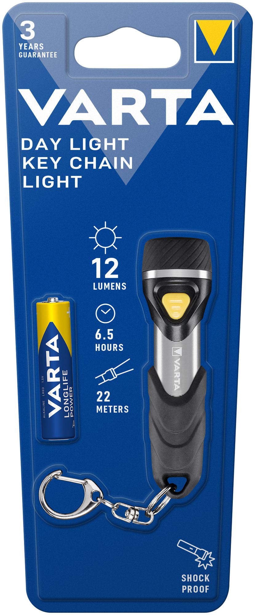 Portachiavi LED VARTA Multi Day Light Key Chain, 12lm, con 1×AAA