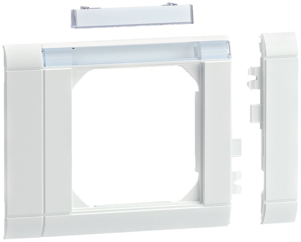 Telaio tehalit CH modulare senza alogeno, 80mm, con portaetichette bianco